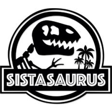 Sistasaurus Dinosaur Logo