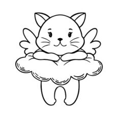 Cat on a cloud