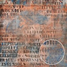 Vintage Grunge Black Red Ephemera Monoprint Background Pattern