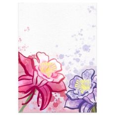 Columbine Flowers Greeting Cover Card