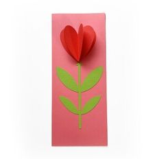 3D Heart Flower Slimline Card