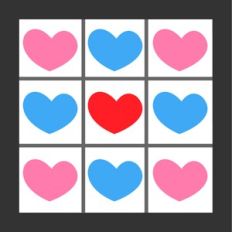 Heart Tic Tac Toe Frame