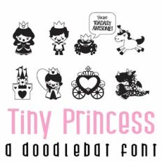 Tiny Princess Doodlebat Font