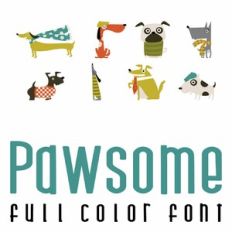 Pawsome Full Color Font