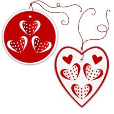 3D Little Dotty Hearts Gift Tags