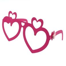 3d hearts glasses