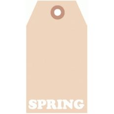 spring word luggage tag