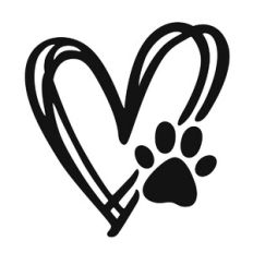 Paw Print Heart