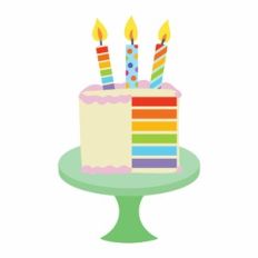 Birthday Bash Rainbow Birthday Cake