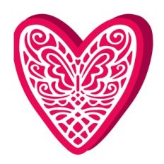 folded heart card