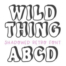 BFC Wild Thing Retro Shadow Font