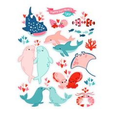 Under the Sea Valentine's Day Stickers