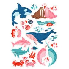 Under the Sea Valentine's Day Stickers
