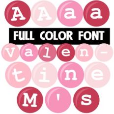 Valentine M's Color Font
