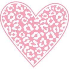 leopard print heart