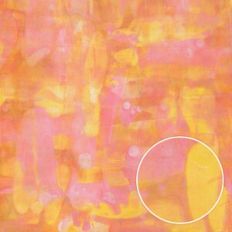Rainy Days Pink Yellow Painted Monoprint Background Pattern