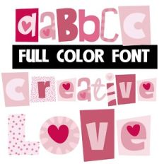 Creative Love Color Font