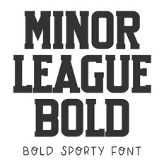 BFC Minor League Bold Sports Font