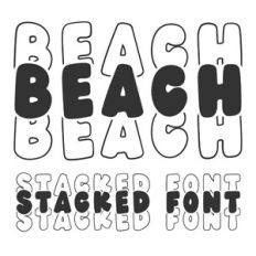 BFC Beach Stacked Retro Font