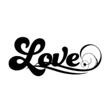 retro love with swirls