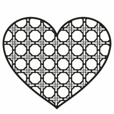 Rattan Woven Heart Background / Mat