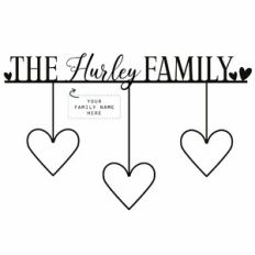 Family Tree Heart Decor - 3 People