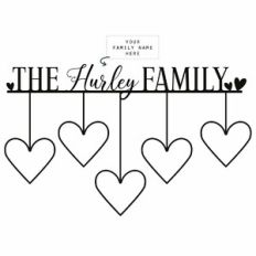 Family Tree Heart Decor - 5 People