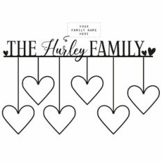 Family Tree Heart Decor - 6 People