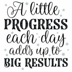 A Little Progress Each Day Adds Up To Big Results