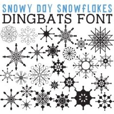 CG Snowy Day Snowflakes Dingbats