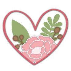 Layered Floral Heart