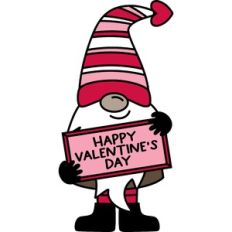 happy valentine's day gnome