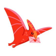 Tridactyl Dinosaur Valentine