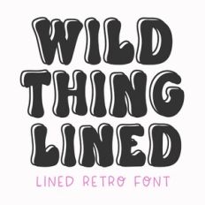 BFC Wild Thing Lined Retro Font