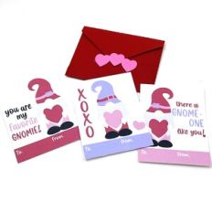 Gnome Valentine Card and Envelope Set