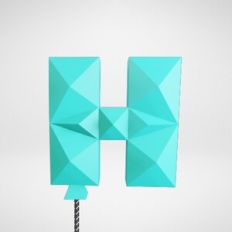 Cake topper Letter H