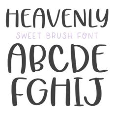 BFC Heavenly Brush Font