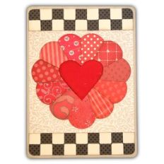 Card Patchwork Heart Checker