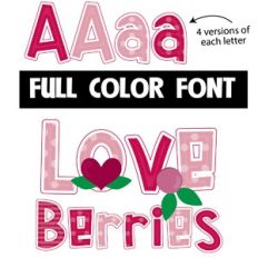 Love Berries Color Font
