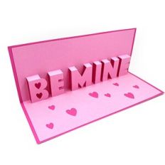 Be Mine Pop Up Slimline Card