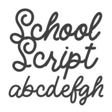 BFC School Script Handwriting Cursive Font