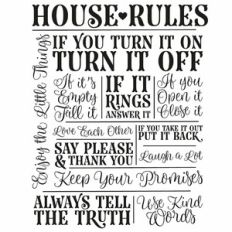 House Rules Wall Art / Word Art