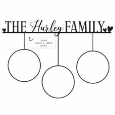 Family Tree Decor - Circle Frame - 3 People