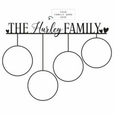 Family Tree Decor - Circle Frame - 4 People