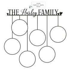 Family Tree Decor - Circle Frames - 6 People