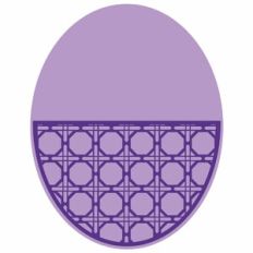 Rattan Woven Half Oval Background / Pocket