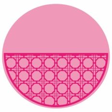 Rattan Woven Half Circle Background / Pocket