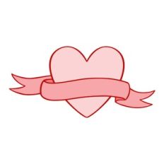 Heart with ribbon - multi-layer
