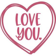 Love You Sketch Heart