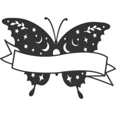 Celestial Butterfly with Banner